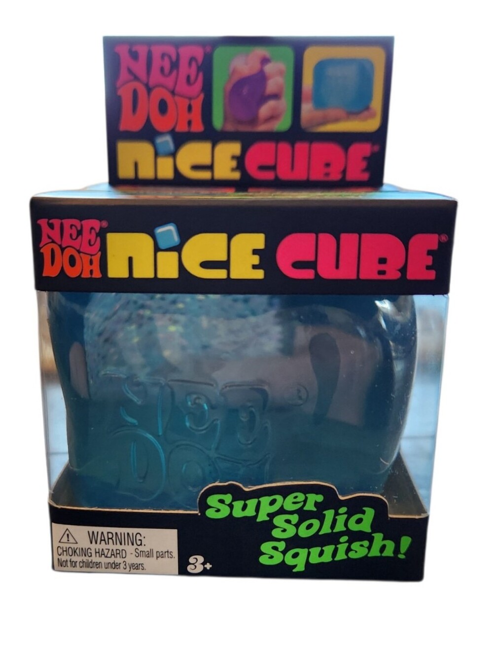 NEW NeeDoh Nice Cube Super Solid Squish "The Squish That Resists" Teal Squeeze